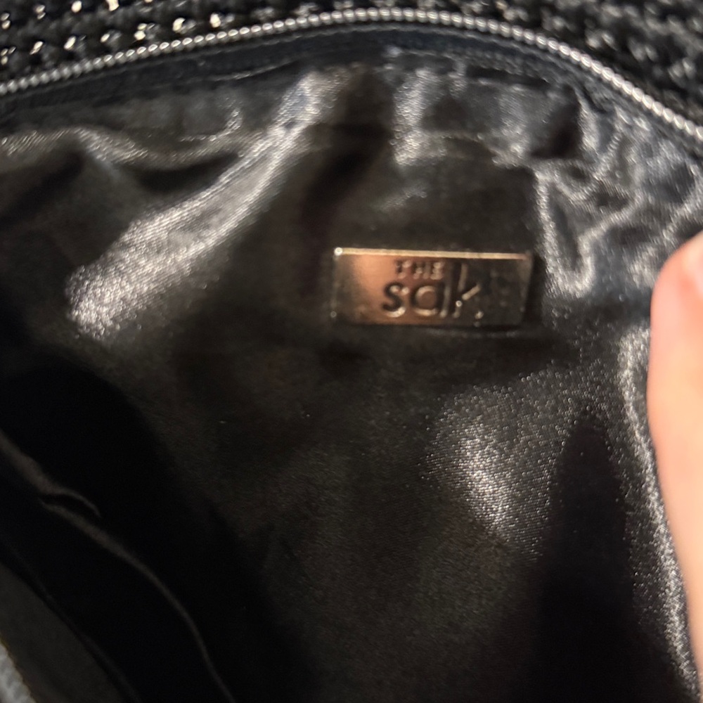 The Sak Women’s Black Crocheted Slingback Crossbody - Deep Pocket / Brand NWT - Picture 6 of 9